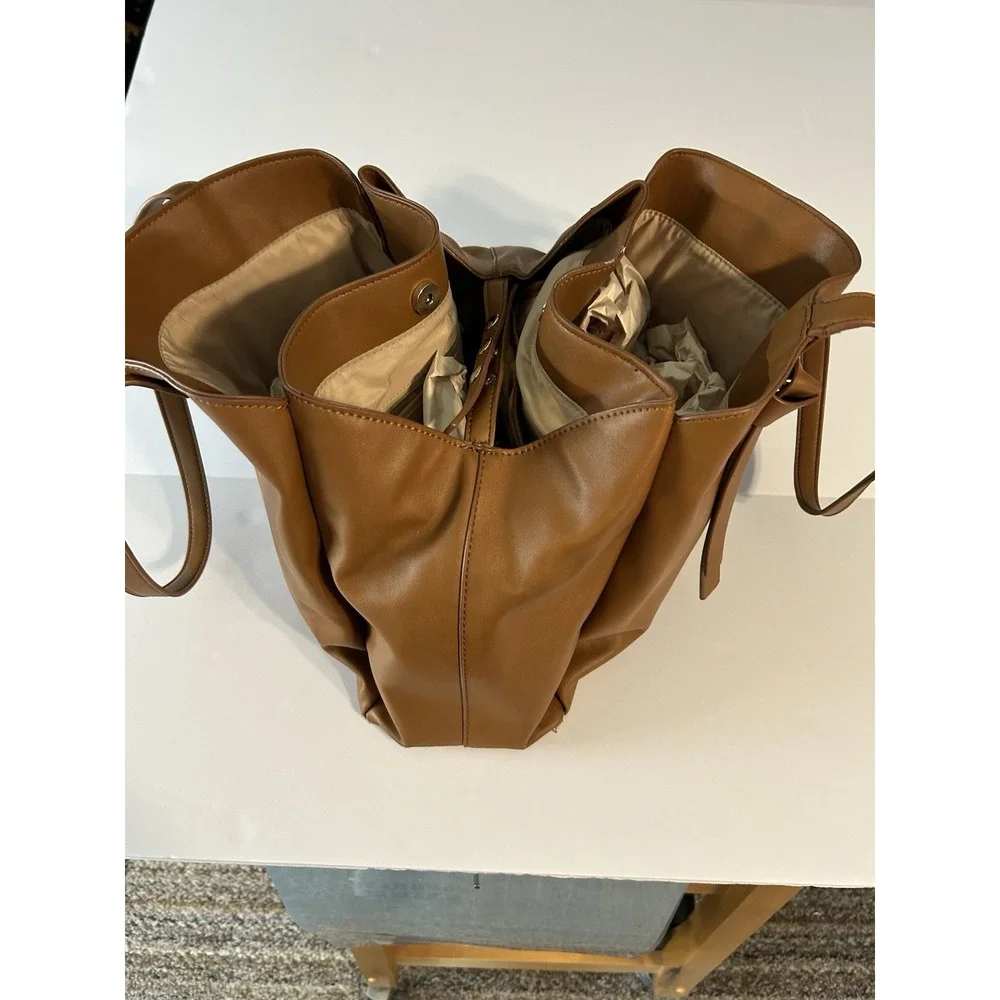 Nine West Handbag Tan-3 Compartments‎